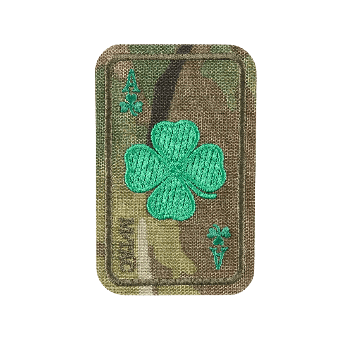 M-Tac Patch Lucky Card (Broderi) med kløverbladsmotiv, broderet på slidstærkt Cordura 500D. Ideel til tøj og udstyr.