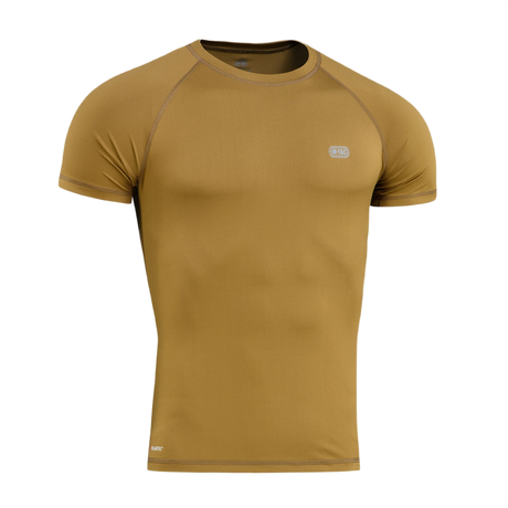 M-Tac T-shirt Ultra Light Polartec i gul farve, perfekt til træning og outdoor, fremstillet af svedtransporterende Power Dry® materiale.