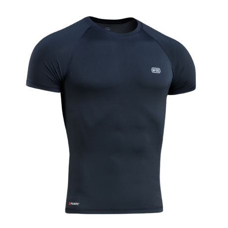 M-Tac T-shirt Ultra Light Polartec, sort, til træning og outdoor, lavet i let, strækbart Power Dry® materiale, med reflekterende logo.