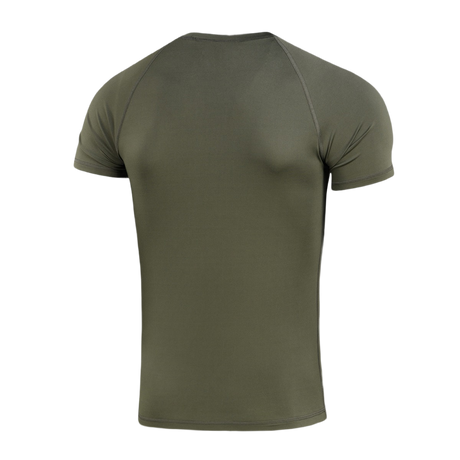 M-Tac T-shirt Ultra Light Polartec, grøn, lavet af Power Dry® materiale, perfekt til træning og udendørs aktiviteter. Reflekterende logo.