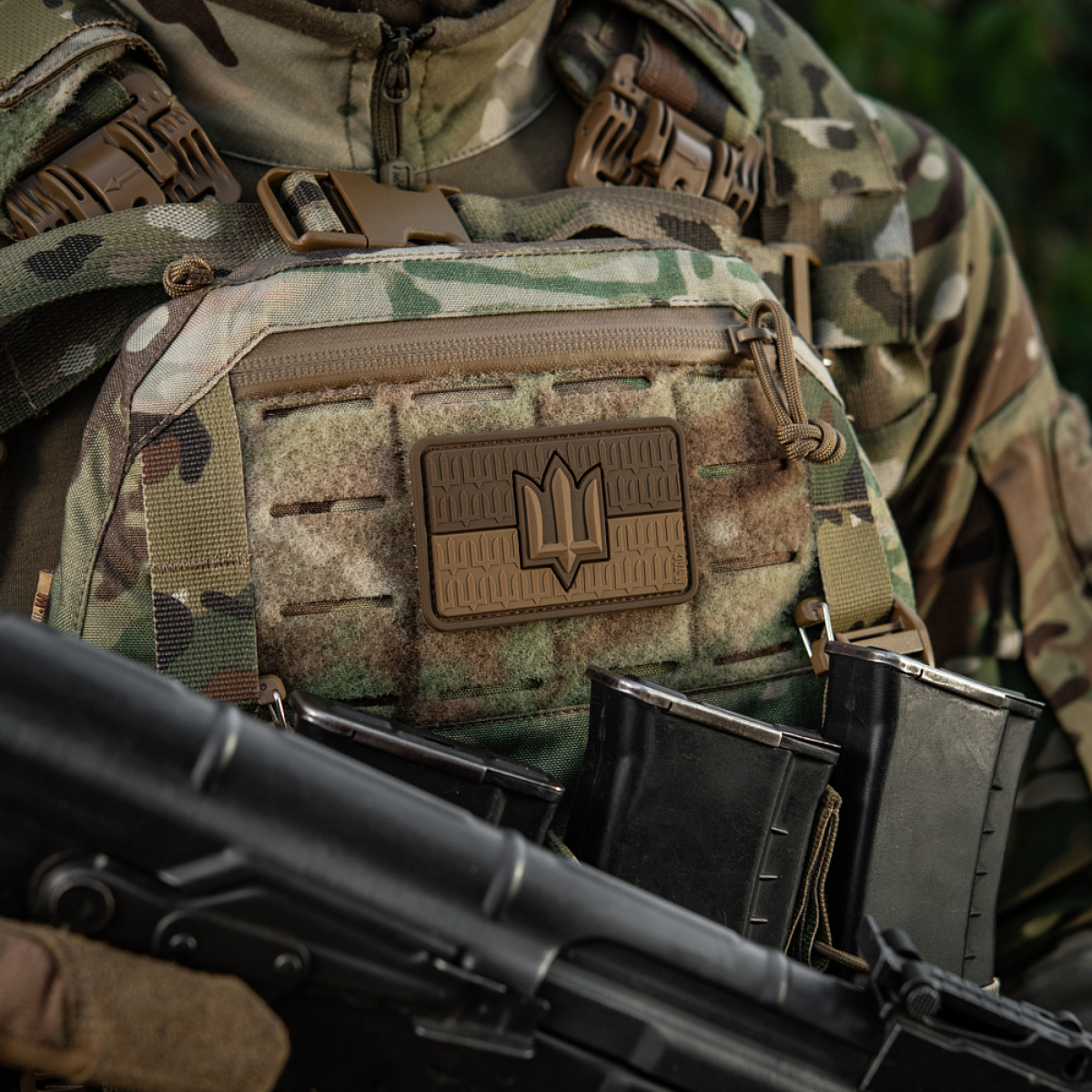 M-Tac patch Ukraina-flagget med ZSU Trident PVC