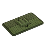 M-Tac patch Ukraina-flagget med ZSU Trident PVC