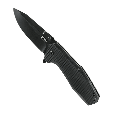 M-Tac Outdoor & Militær foldekniv - Type 5 med sort klinge og skridsikkert håndtag, ideel til EDC-udstyr og taktiske formål.