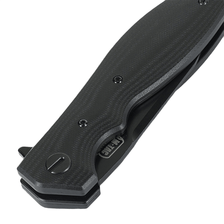 M-Tac Outdoor & Militær foldekniv - Type 6 med sort G10-komposithåndtag, sammenfoldet visning