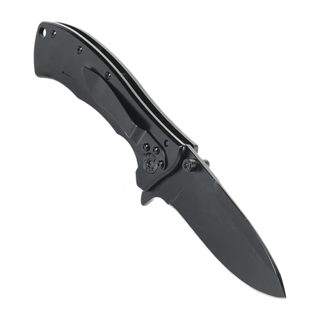 M-Tac Outdoor & Militær foldekniv - Type 7, letvægts taktisk kniv med sort belagt kromstål klinge og frame-lock funktion.