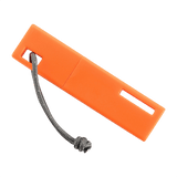 M-Tac Tændstål i orange med snor, lavet af magnesiumlegering, essentiel til camping og outdoor, producerer gnister ved 3000 °C.