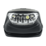 M-Tac Pandelygte 4+1 LED med elastisk hovedrem og tre lysfunktioner, inklusive 4 hvide LED og 1 rød LED, set forfra.