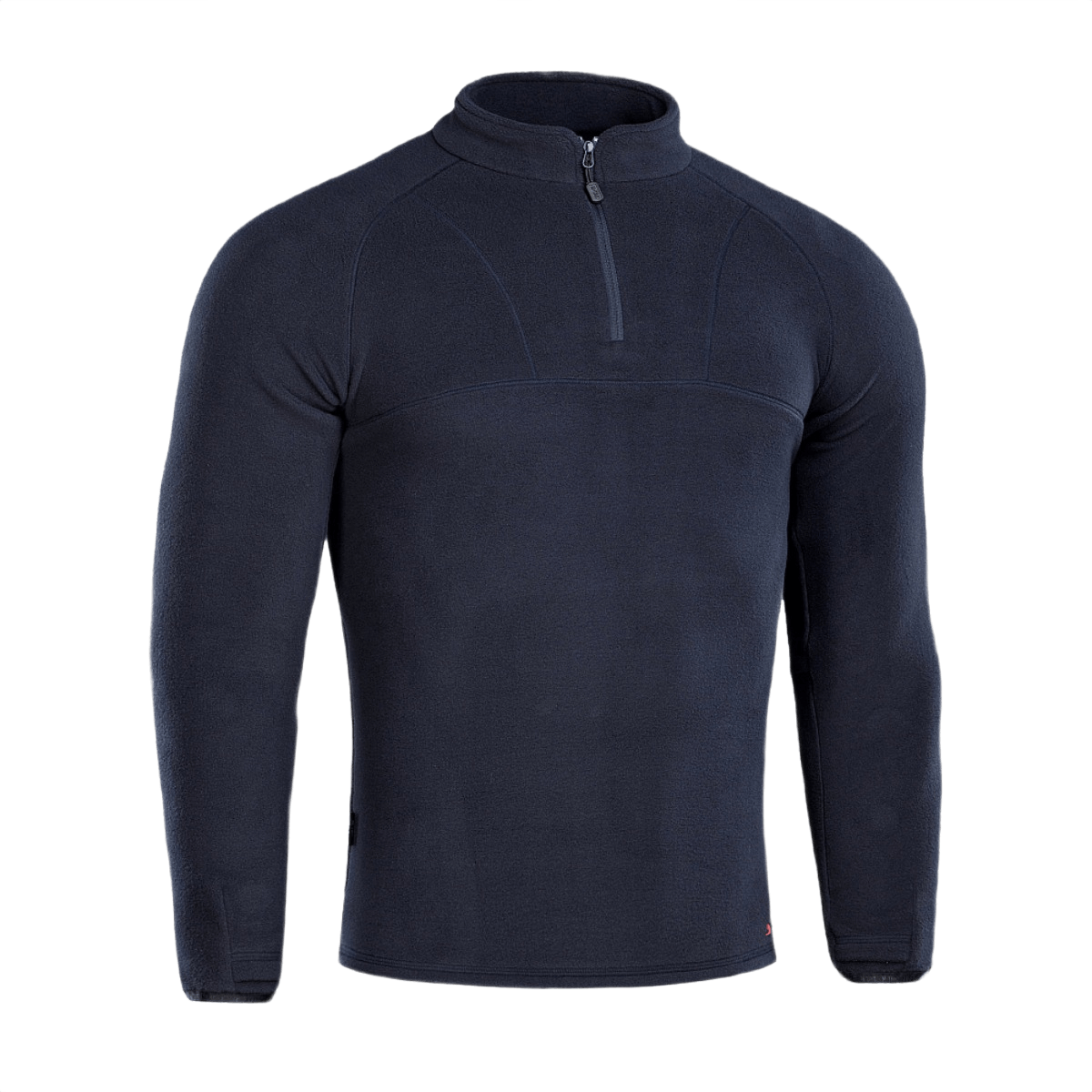 M-Tac Delta Polartec Raglan Jakke i sort fleece med høj krave og halv lynlås til udendørs aktiviteter
