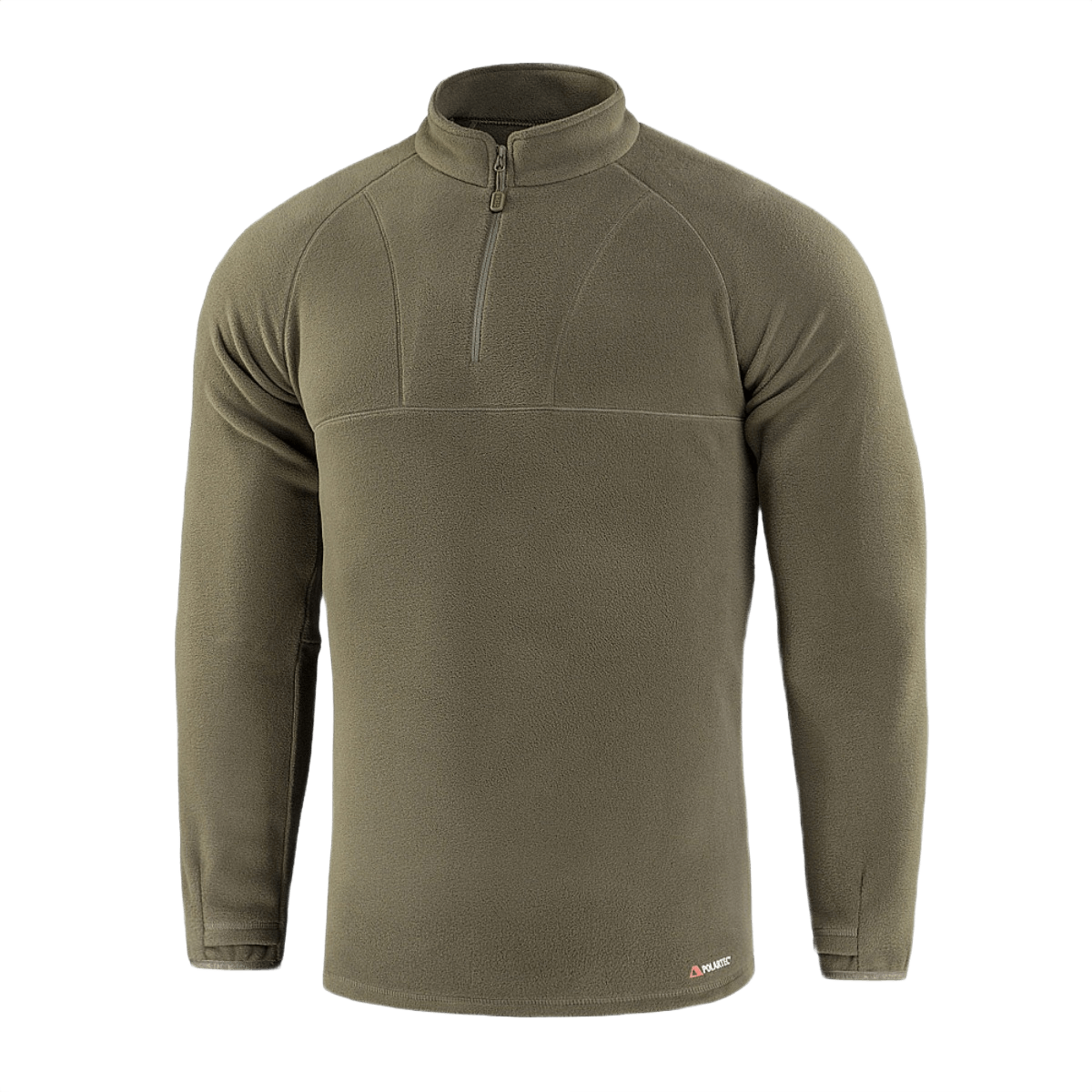 M-Tac Delta Polartec Raglan Jakke i olivenfarve lavet af 100% polyester Micro Series fleece til udendørs aktiviteter og daglig brug.