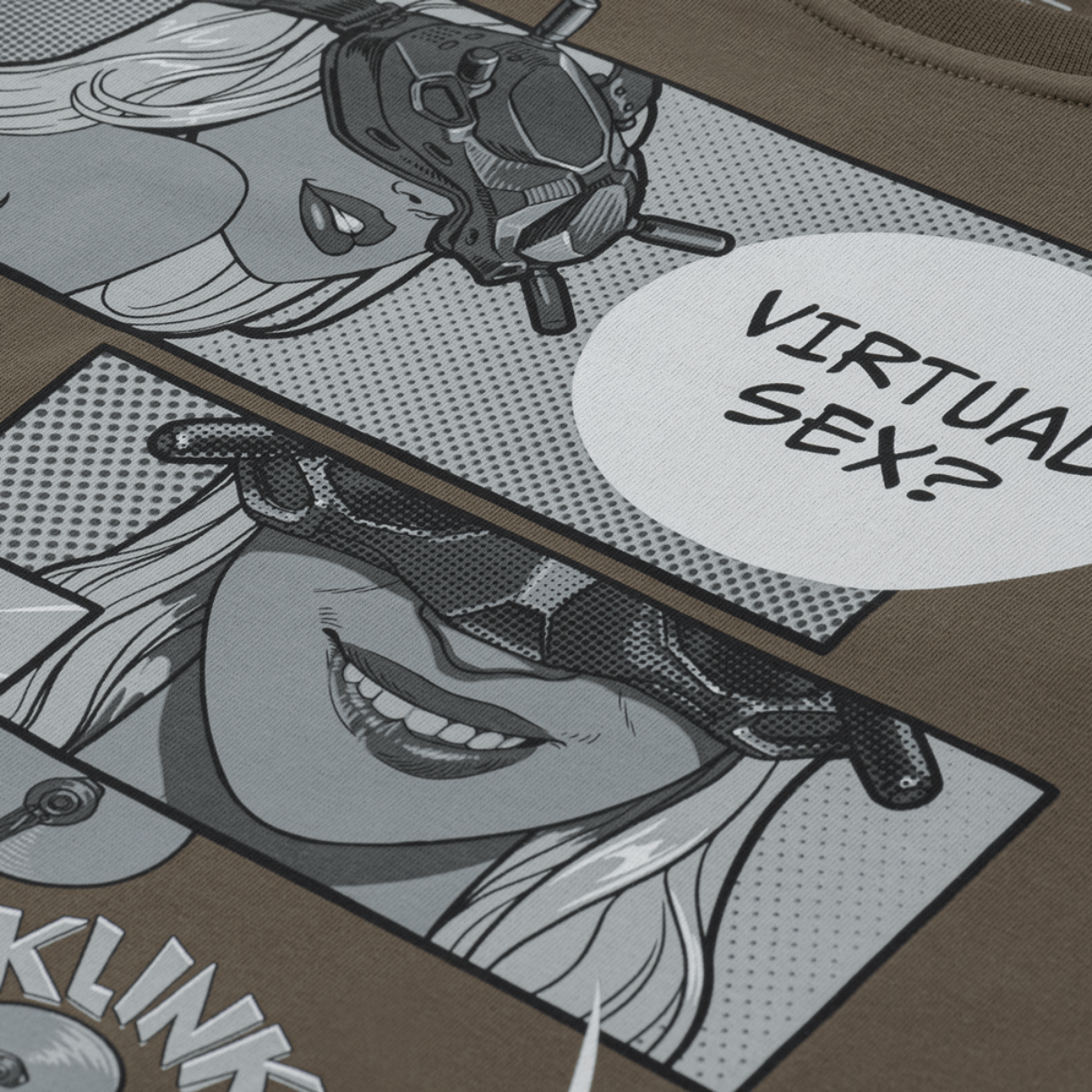 M-Tac T-Shirt Comics Drone Girl med dronepilot og comic-inspireret tryk