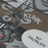 M-Tac T-Shirt Comics Drone Girl med FPV-pilot og drone i tegneseriestil, der symboliserer styrke og præcision på slagmarken.