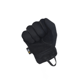 M-Tac Handsker Scout Tactical i sort med elastiske paneler og læderforstærkning på håndfladen for fleksibilitet og beskyttelse.