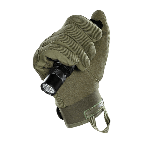 M-Tac Handsker Assault Tactical Mk.3 med forstærket håndflade og justerbar velcro, ideelle til våbenhåndtering i alle forhold.