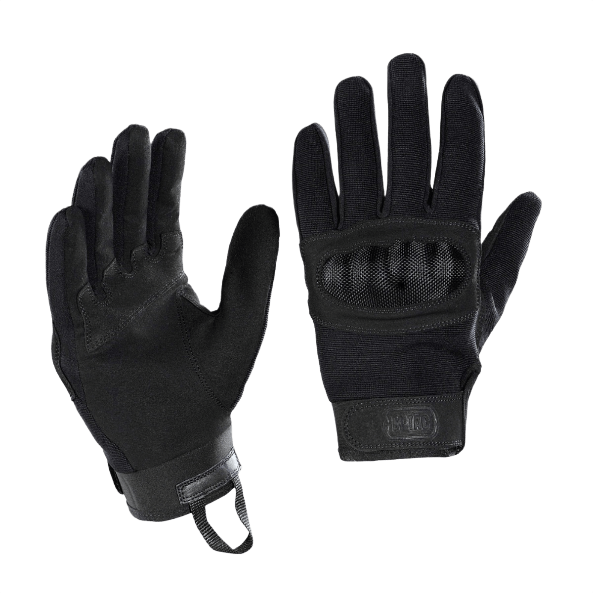 M-Tac Handsker Assault Tactical Mk.3 med forstærket håndflade og velcro for sikker pasform, ideelle til våbenhåndtering.