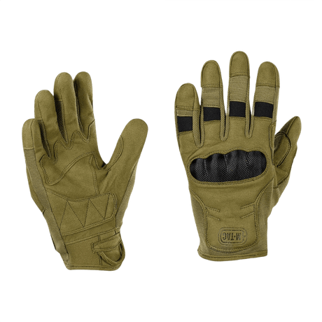 M-Tac Handsker Assault Tactical Mk.6 til taktisk brug, med syntetisk ruskind og forstærkede kno-pads for ekstra beskyttelse.