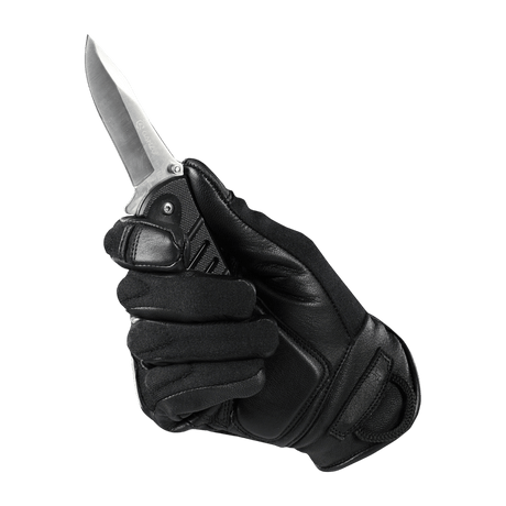 M-Tac Handsker Nomex Assault Tactical Mk.7 med kniv, taktiske handsker i brug.