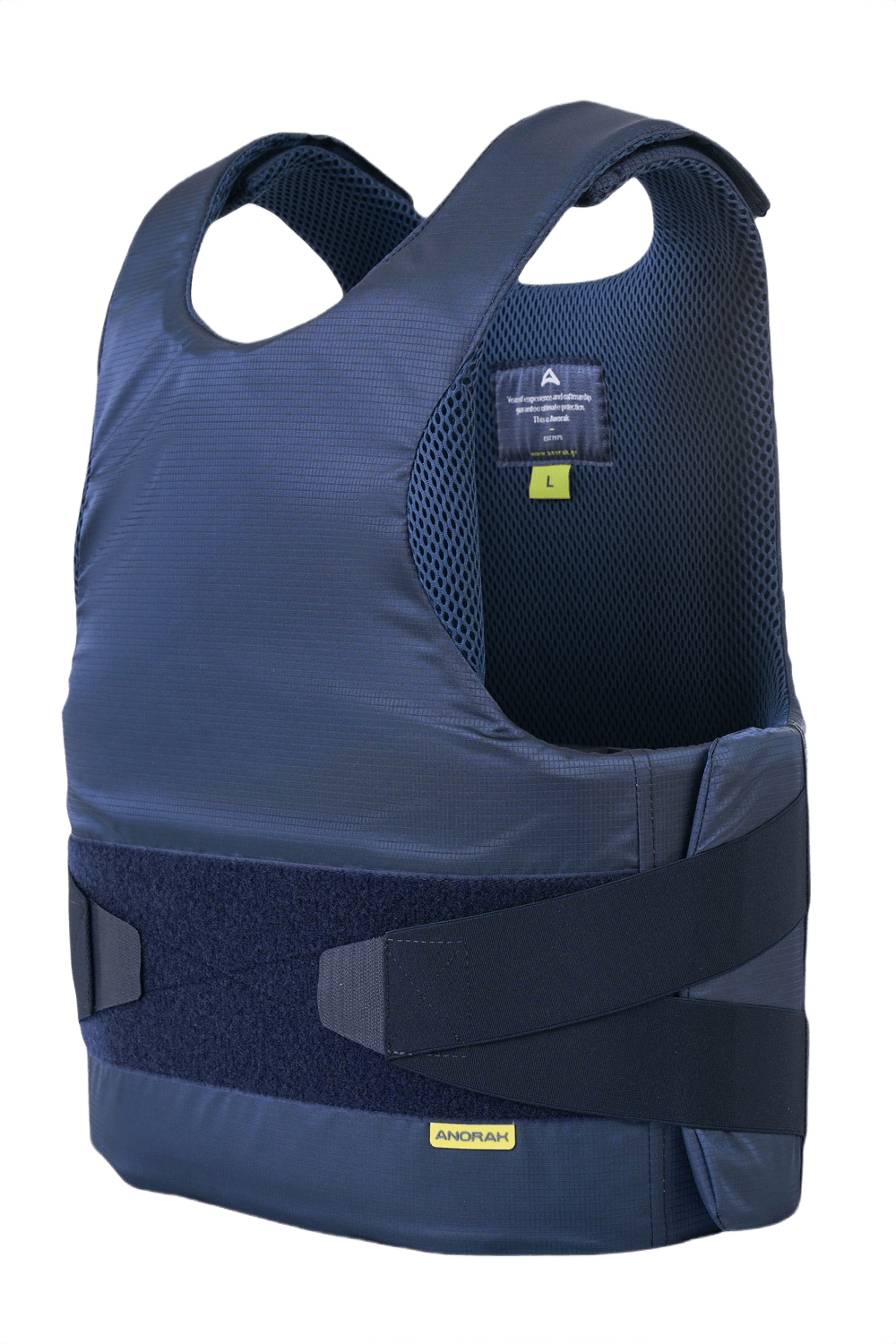 Anorak Rhodium® Concealable III Stik & Skudsikker Vest i marineblå, designet til maksimal beskyttelse og skjulbarhed.