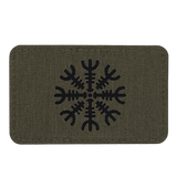 M-Tac Patch Helm of Horror Vandret Laser Cut med ægishjálmur design, holdbar Cordura 500D med Velcro fastgørelse, 80x50 mm