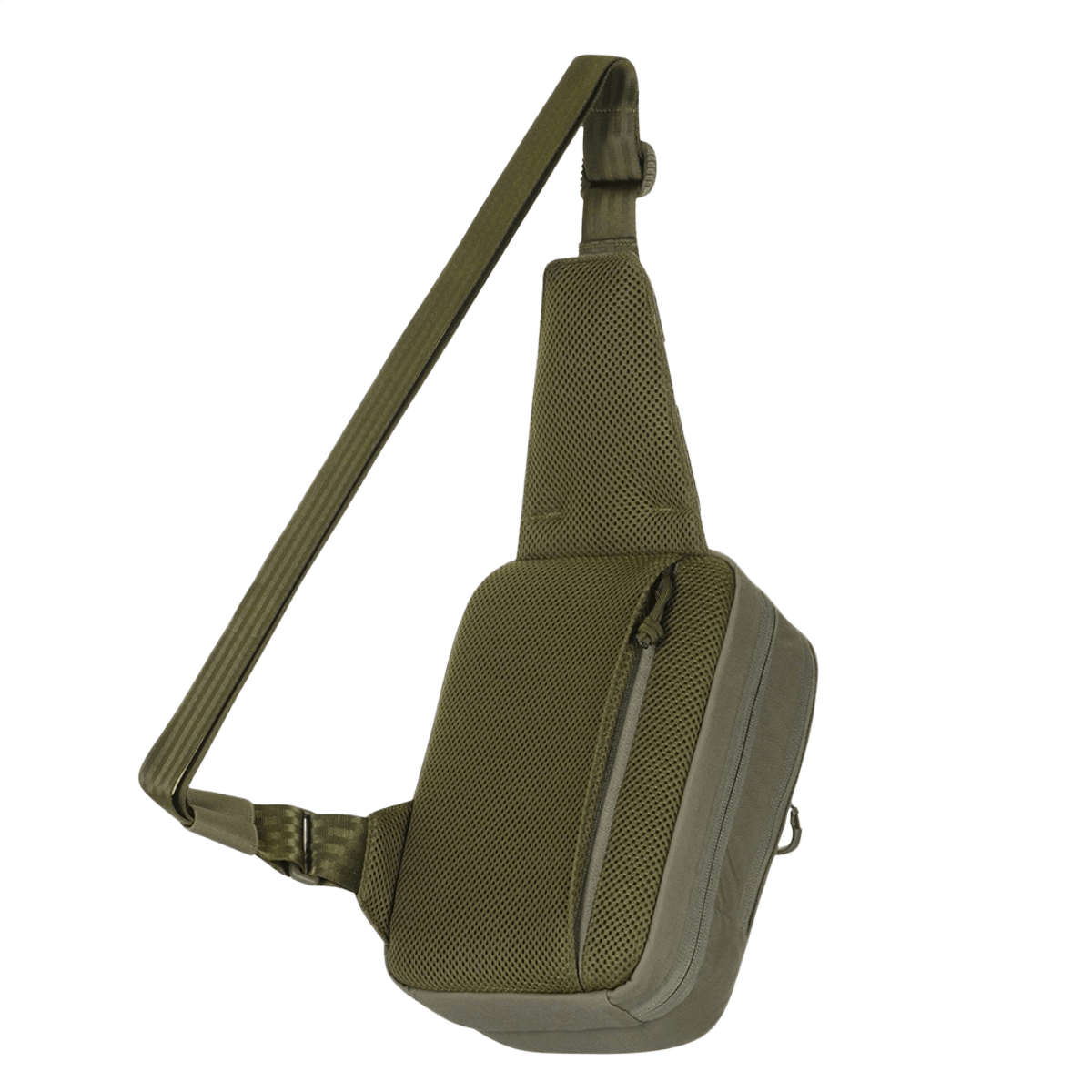 M-Tac Sling Pistol Taske Elite Hex med Velcro i grønt, slidstærkt Cordura materiale, ideel til komfortabel skjult bæring af våben.