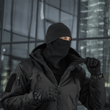 M-Tac Anatomisk Snood Justerbar Elite Fleece (320 g/m²) i brug i koldt vejr, bærbar som balaclava og hjelmliner til optimal beskyttelse.