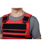 Anorak Chromium® Instructor I Skudsikker Vest i rød farve, designet til maksimal beskyttelse med CORDURA® og Coolmax® foring.