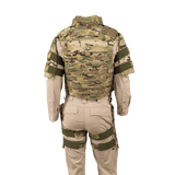 Anorak Niobium® Tactical II – full set MultiCam® set bagfra, der viser det lette og fleksible kropspanser-system til specialenheder.