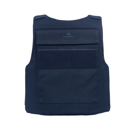 Anorak Rhodium® Duty I Stik & Skudsikker Vest, let og holdbar vest med level IIIA-beskyttelse i navy farve.