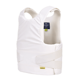 Anorak Titanium® Concealable III Stik & Skudsikker Vest niveau IIIA beskyttelse, designet til at bæres under tøj, hvid farve.