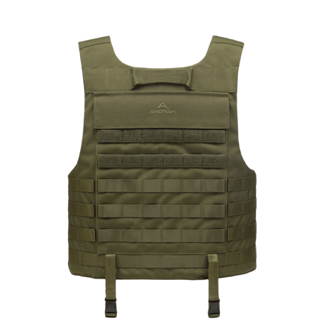Anorak Titanium® Tactical III Stik og Skudsikker Vest i olivengrøn farve med Level IIIA beskyttelse og hybridpanelteknologi.
