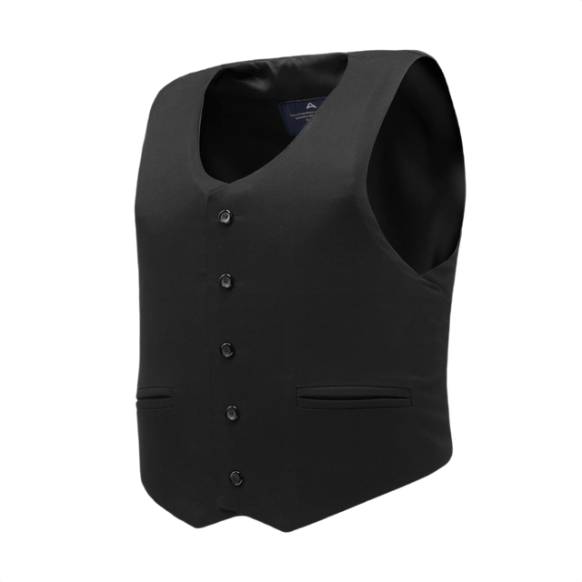 Anorak VIP I Cover - Tuxedo vest for discreet and comfortable full body coverage with secure hook & loop closure, black color.
