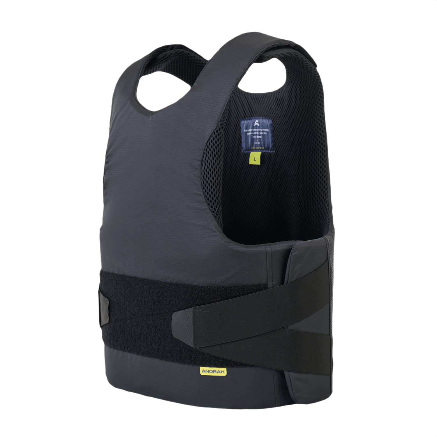 Anorak Rhodium® Concealable III Stik & Skudsikker Vest, sort skudsikker vest, NIJ 0101.06 STD, bladebeskyttelse, rip-stop stof, synlig skjulbarhed