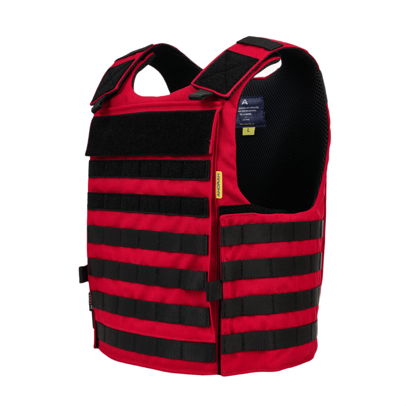 Rød Anorak Rhodium® Instructor I Stik & Skudsikker Vest med NIJ 0101.06 niveau IIIA-beskyttelse, kniv- og skæremodstand.