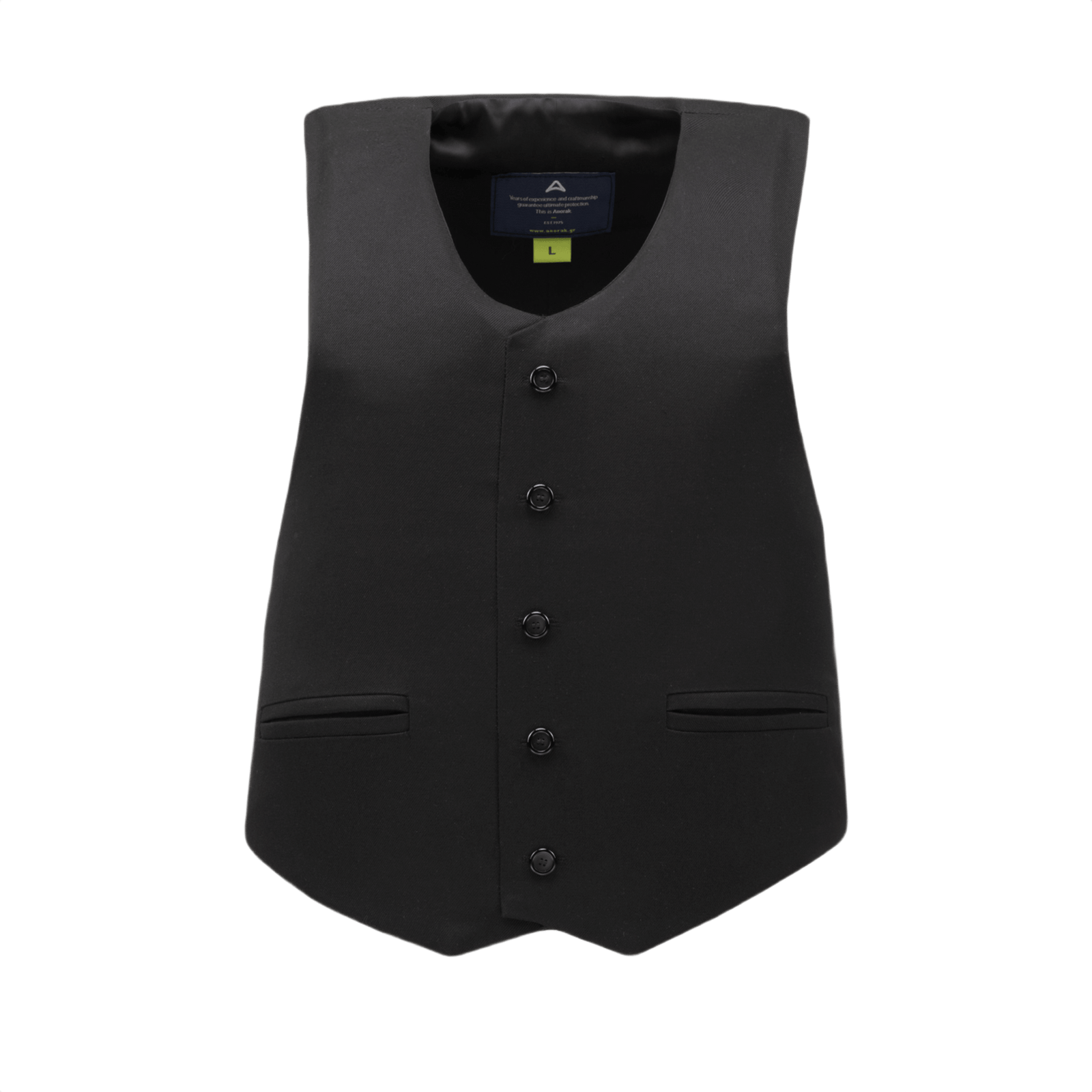 Anorak Titanium® VIP I Stik og Skudsikker Vest, sort designet til kropsbeskyttelse, lav synlighed og komfortabel langvarig brug.