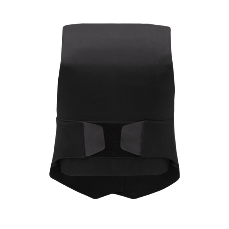 Anorak Titanium® VIP I Stik og Skudsikker Vest i sort, frontvisning, designet til omfattende kropsdækning og lav synlighed.