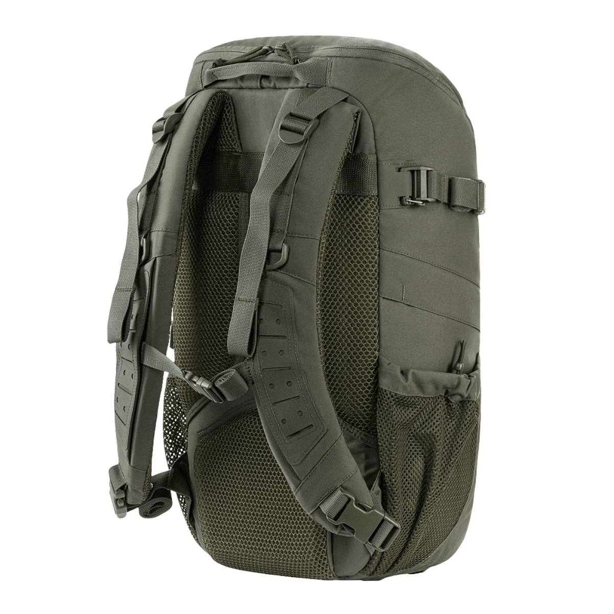 M-Tac Rygsæk Gen. II Elite – Small rygvisning viser polstrede stropper og mesh-lommer til sikker pakning og komfortabel bæring.