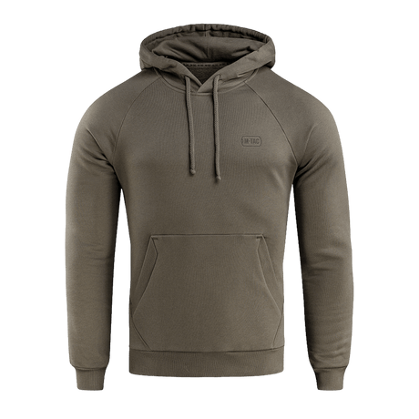 M-Tac Hættetrøje Cotton Raglan i olivengrøn med raglanærmer og hætte, ideel til daglig brug og en aktiv livsstil.