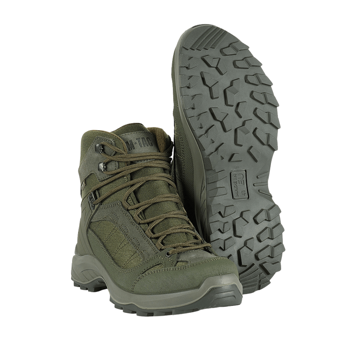 M-Tac Taktiske Sæsonstøvler i grønt design til mellemsæson med army-stil og holdbare såler. Perfekte til outdoor og trekking.