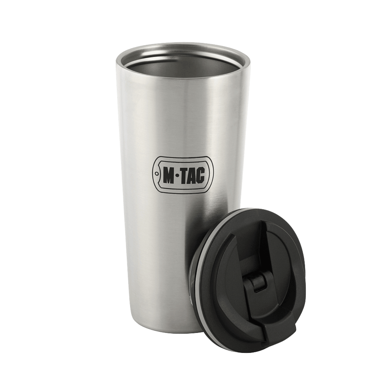M-Tac Termokop 450 ml med Ventil i rustfrit stål med aftageligt låg, ideel til varme og kolde drikke.