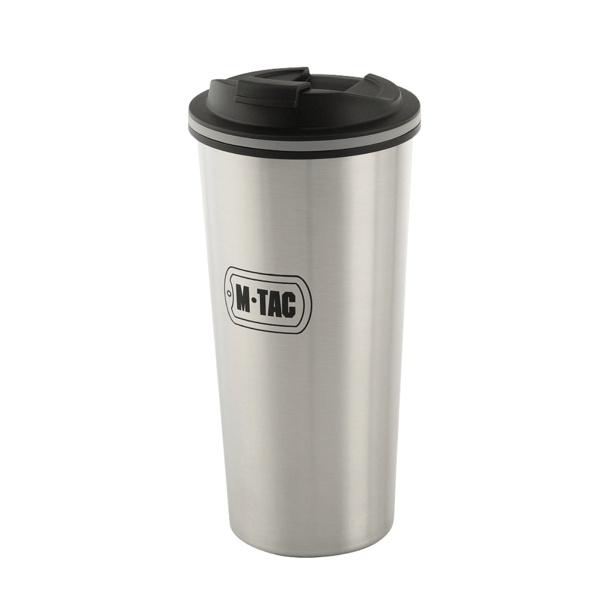 M-Tac Termokop 450 ml med Ventil i rustfrit stål, ideel til varme og kolde drikke, byder på praktisk tud og ventil til nem drikning.