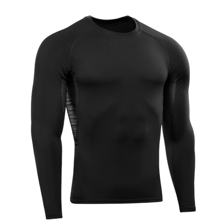 M-Tac ThermoLine Termoundertøj sort base layer til sport og daglig brug, med fremragende termoregulering og åndbarhed.