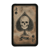 M-Tac Patch Ace of Spades med kranie i vintage design, morale patch i Cordura 500D og velcro, symboliserer kampgejst og klarhed. Mål: 87x54 mm.