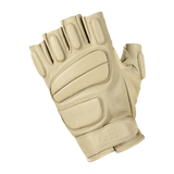 M-Tac Fingerløse Handsker Assault Tactical Mk.1, taktik højre handske i beige med forstærket håndflade og justerbar velcro manchetter.