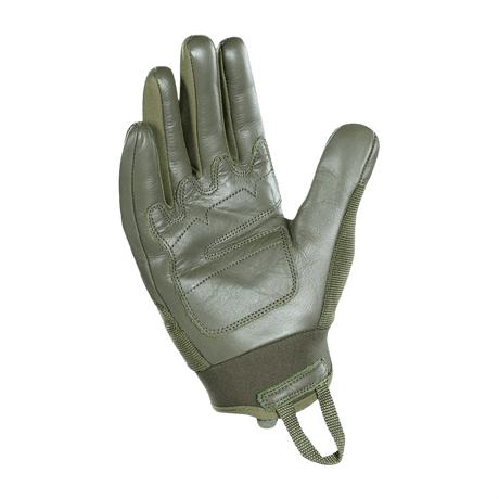 M-Tac Handsker Assault Tactical Mk.4 med forstærket læderhåndflade og velcro-lukning, ideel til våbenhåndtering.