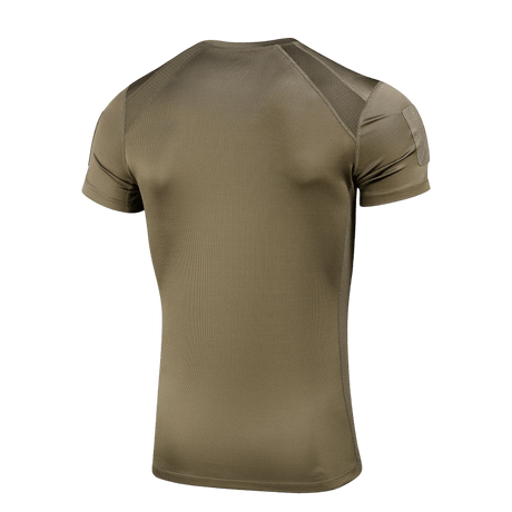 Back view of M-Tac Athletic Tactical Gen.II T-shirt – funktionel t-shirt in a neutral color, showcasing its breathable, high-tech polyester fabric.