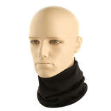 Mandlig mannequin iført en sort M-Tac Bomuld Tube Scarf til taktisk brug og fritidsaktiviteter
