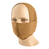 M-Tac Bomuld Tube Scarf båret som balaclava, brun farve