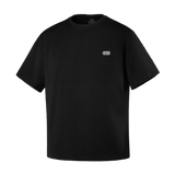 M-Tac Cotton HARD T-shirt i sort, oversize, åndbart 100% bomuldsmateriale med reflekslogo på brystet, komfortabel og holdbar.