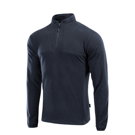 M-Tac Delta Fleece Jakke i sort farve med lynlås, ideel til kolde udendørs aktiviteter, komfortabel og let fleece design.