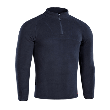 M-Tac Delta Polartec Raglan Jakke i sort fleece med høj krave og halv lynlås til udendørs aktiviteter