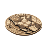 M-Tac Deus Vult 3D PVC Patch med ridder og "Deus Vult" tekst, Velcro fastgørelse, taktisk morale patch til outdoor og militær brug.